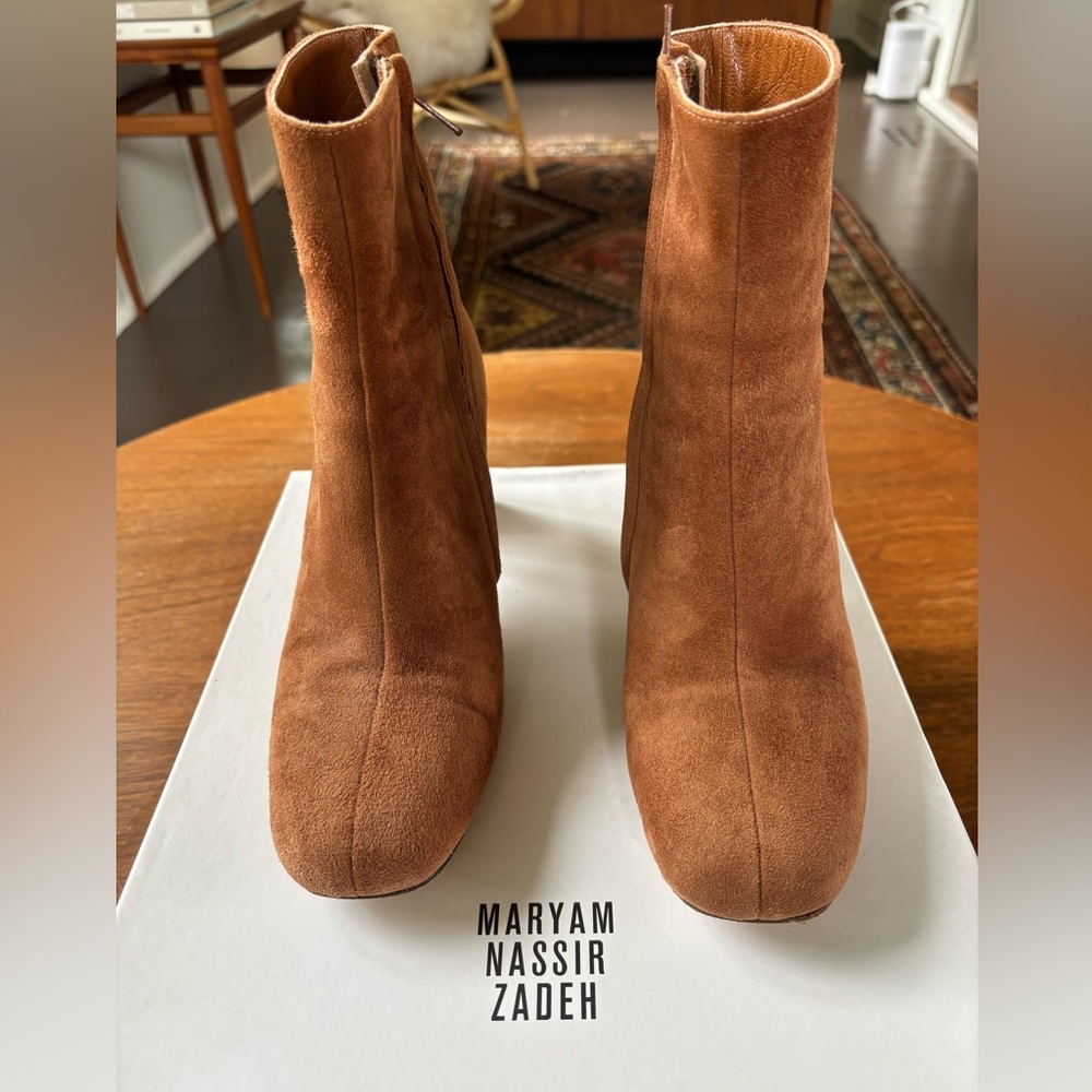 LAST CHANCE Maryam Nassir Zadeh Agnes ankle boot walnut suede size 7 1/2